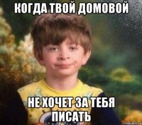 когда твой домовой не хочет за тебя писать