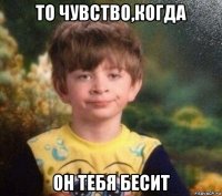 то чувство,когда он тебя бесит