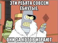эти ребята совсем ёбнутые, они за котов играют