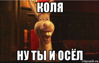 коля ну ты и осёл