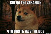 когда ты узнаешь что опять идут не все