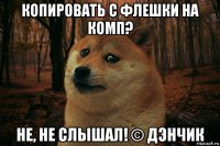 копировать с флешки на комп? не, не слышал! © дэнчик