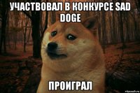 участвовал в конкурсе sad doge проиграл