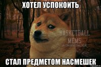хотел успокоить стал предметом насмешек