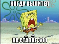 когда вылител на ставке 300