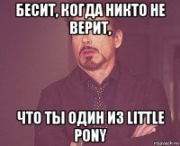 бесит, когда никто не верит, что ты один из little pony