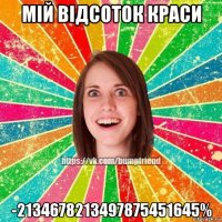 мій відсоток краси -2134678213497875451645%