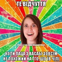 те відчуття коли паца з васабі зовсім не похожий на тго, шо їв чілі