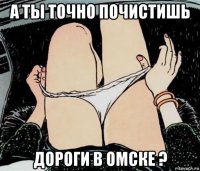 а ты точно почистишь дороги в омске ?