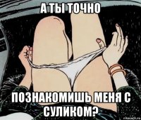 а ты точно познакомишь меня с суликом?