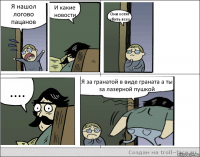 Я нашол логово пацанов И какие новости Они хотят убить всех .... Я за гранатой в виде граната а ты за лазерной пушкой