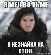 я меч во тьме я незнайка на стене