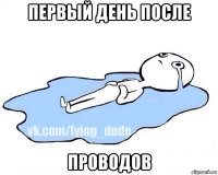 первый день после проводов