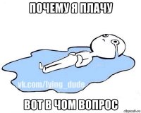 почему я плачу вот в чом вопрос