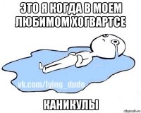 это я когда в моем любимом хогвартсе каникулы