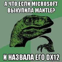 а что если microsoft выкупила mantle? и назвала его dx12