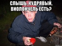 слышь, кудрявый, виолончель есть? 