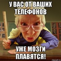 у вас от ваших телефонов уже мозги плавятся!