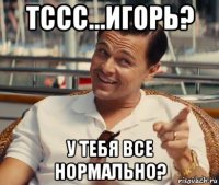 тссс...игорь? у тебя все нормально?