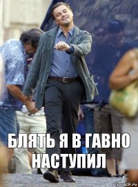 Блять я в гавно наступил