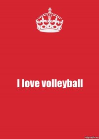 I love volleyball