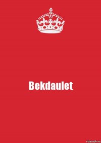 Bekdaulet