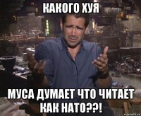 какого хуя муса думает что читает как нато??!