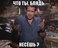 что ты, блядь, несёшь ?