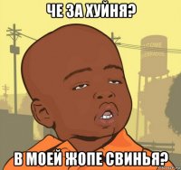 че за хуйня? в моей жопе свинья?