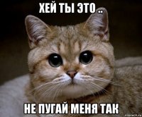 хей ты это .. не пугай меня так