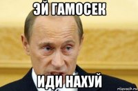 эй гамосек иди нахуй