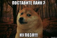 поставите лайк ? ну позя!!!