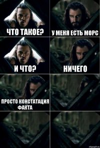 Что такое? У меня есть морс И что? Ничего Просто констатация факта   