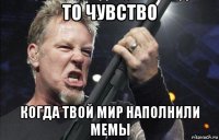 то чувство когда твой мир наполнили мемы