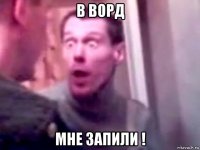 в ворд мне запили !