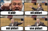 ti pidr eti pidari oni pidari vse pidari