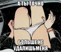 а ты точно больше не удалишьменя