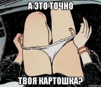 а это точно твоя картошка?