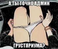 а ты точно админ грустяриума?