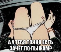  а у тебя точно есть зачет по лыжам?