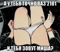 а у тебя точно ваз 2101 и тебя зовут миша?