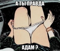 а ты правда адам ?