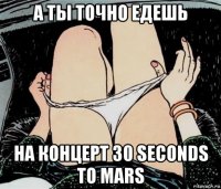 а ты точно едешь на концерт 30 seconds to mars