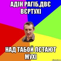 адін рагіб,двє вєртухі над табой лєтают мухі