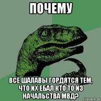 почему все шалавы гордятся тем, что их ебал кто то из начальства мвд?