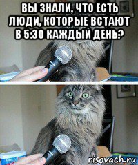 вы знали, что есть люди, которые встают в 5:30 каждый день? 