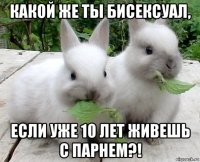 какой же ты бисексуал, если уже 10 лет живешь с парнем?!