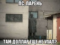 пс, парень там доллар еще не упал?