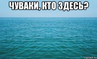 чуваки, кто здесь? 