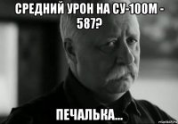 средний урон на су-100м - 587? печалька...